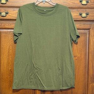 Source Unknown Olive Green Women's Short Sleeve Tee